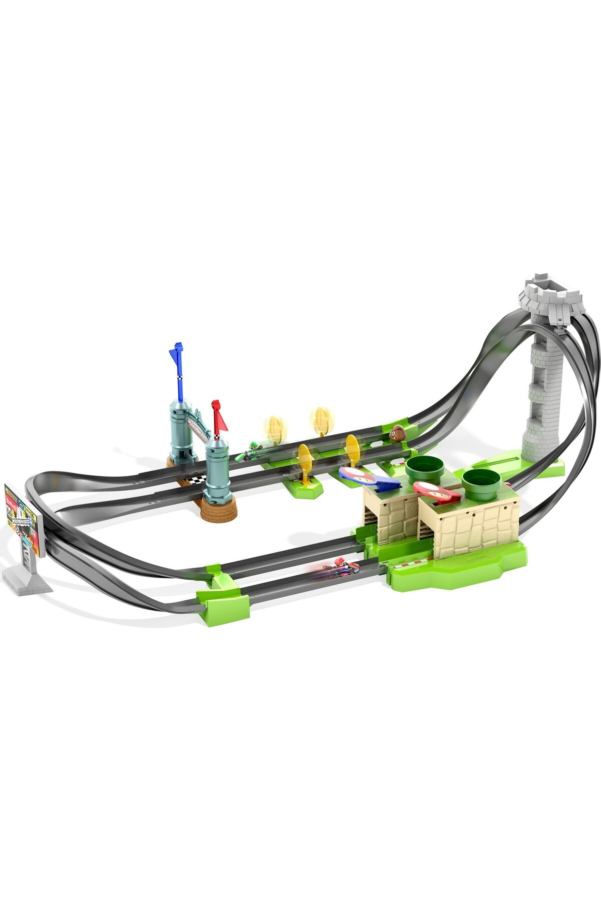 ماشین اسباب بازی کارت ماریو CRAZY RETURN TRACK RACE SET GHK15 هات ویلز اورجینال HOT WHEELS