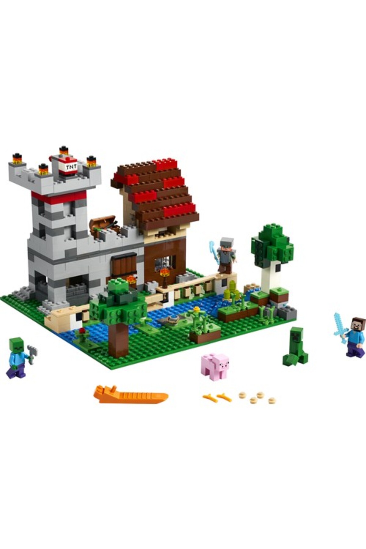 لگو و اسباب بازی های ساخت محور جعبه صنایع دستی MINECRAFT مجموعه قلعه ساختمان مزرعه با ساز از ترکیه LEGO