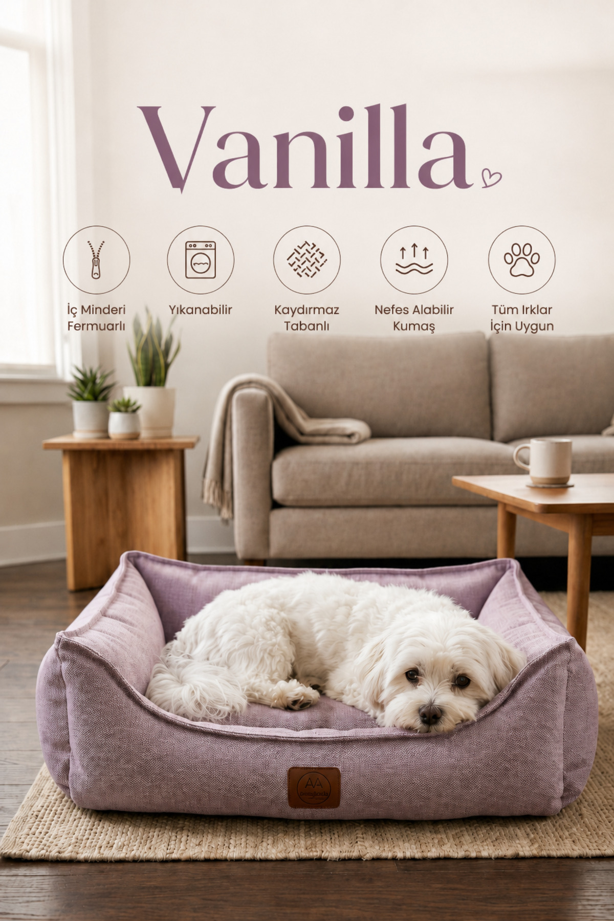 جای خواب گربه و سگ جونگولیکا پت پروداکتس Jungolica Pet Products، مدل JPP94، وانیلا، صورتی