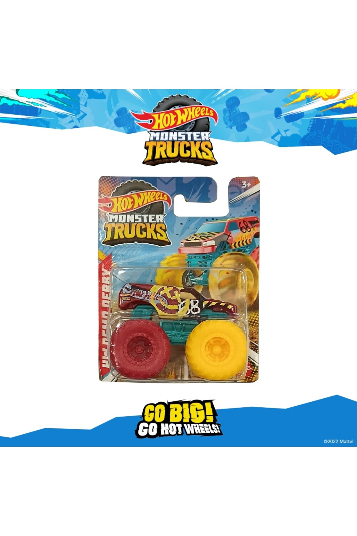 ماشین اسباب بازی کامیون های هیولا 1:70 مقیاس HW DEMO DERBY هات ویلز اورجینال HOT WHEELS