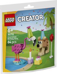 مجموعه ساختنی جشن تولد حیوانات لگو LEGO، سری کریتور ۳ در ۱، مدل 30715، ۶۴ قطعه، حداقل سن ۶ سال