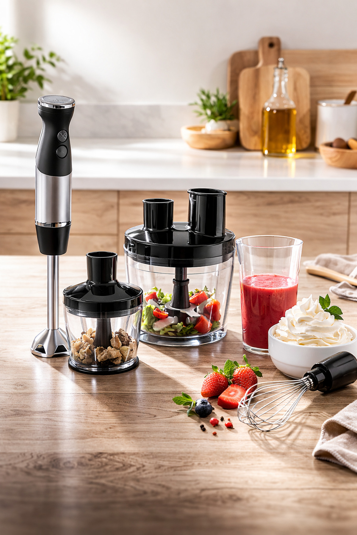 ست مخلوط کن بلندر QUICKCHEF 1000 W اورجینال TEFAL