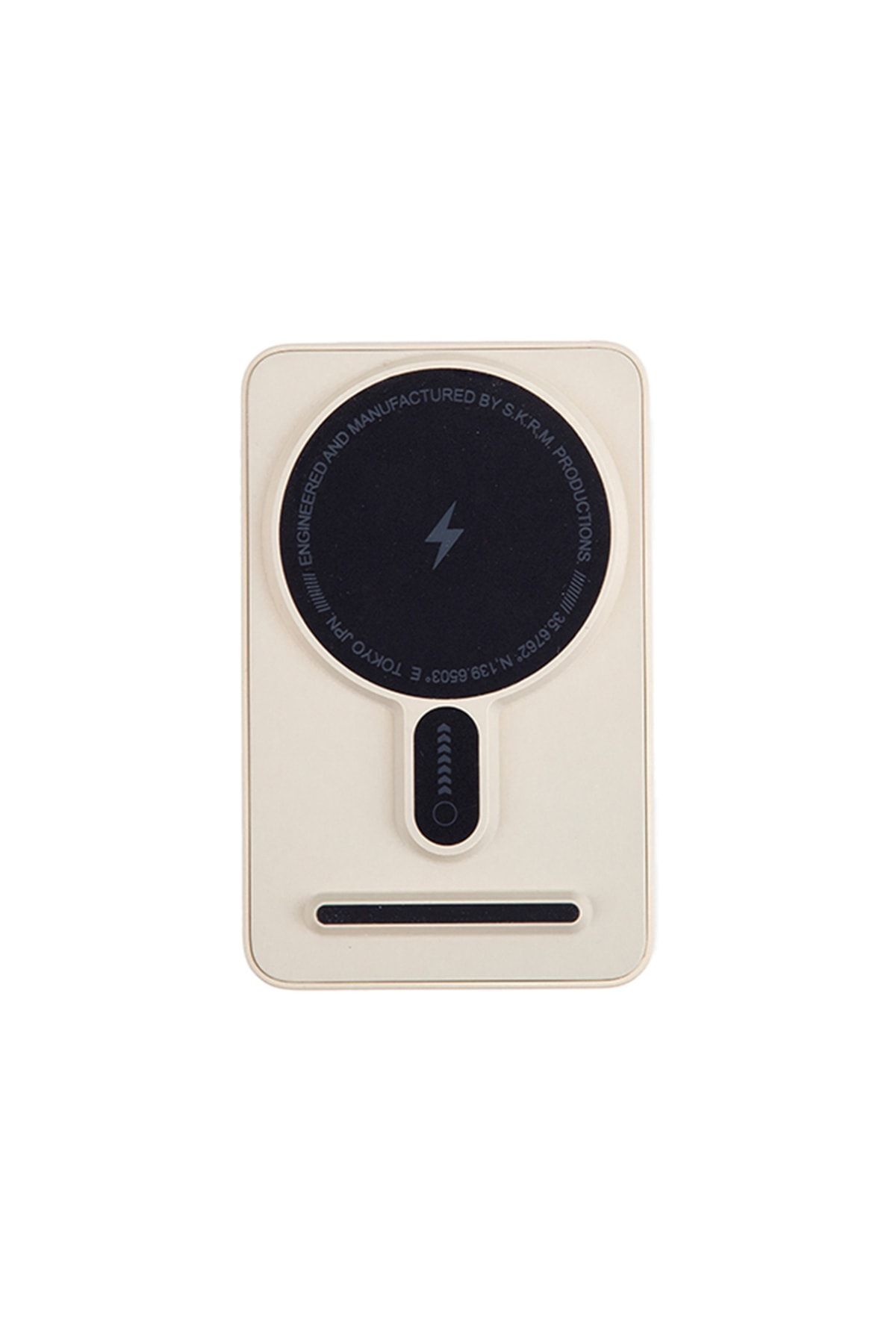 پاوربانک MAGSAFE POWERBANK SPUNK WIRELESS CHARGING AND PD FAST 15W 5000MAH CREAM اورجینال Skinarma