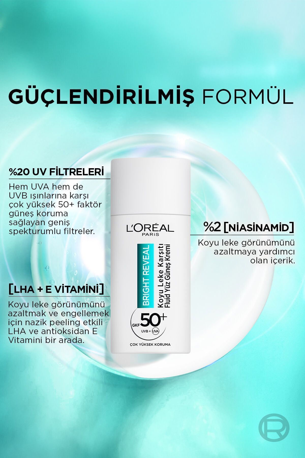 L'Oreal Paris ضدآفتاب روزانه ضد لک SPF 50+ با روشن کنندگی و مراقبت از لکه های تیره