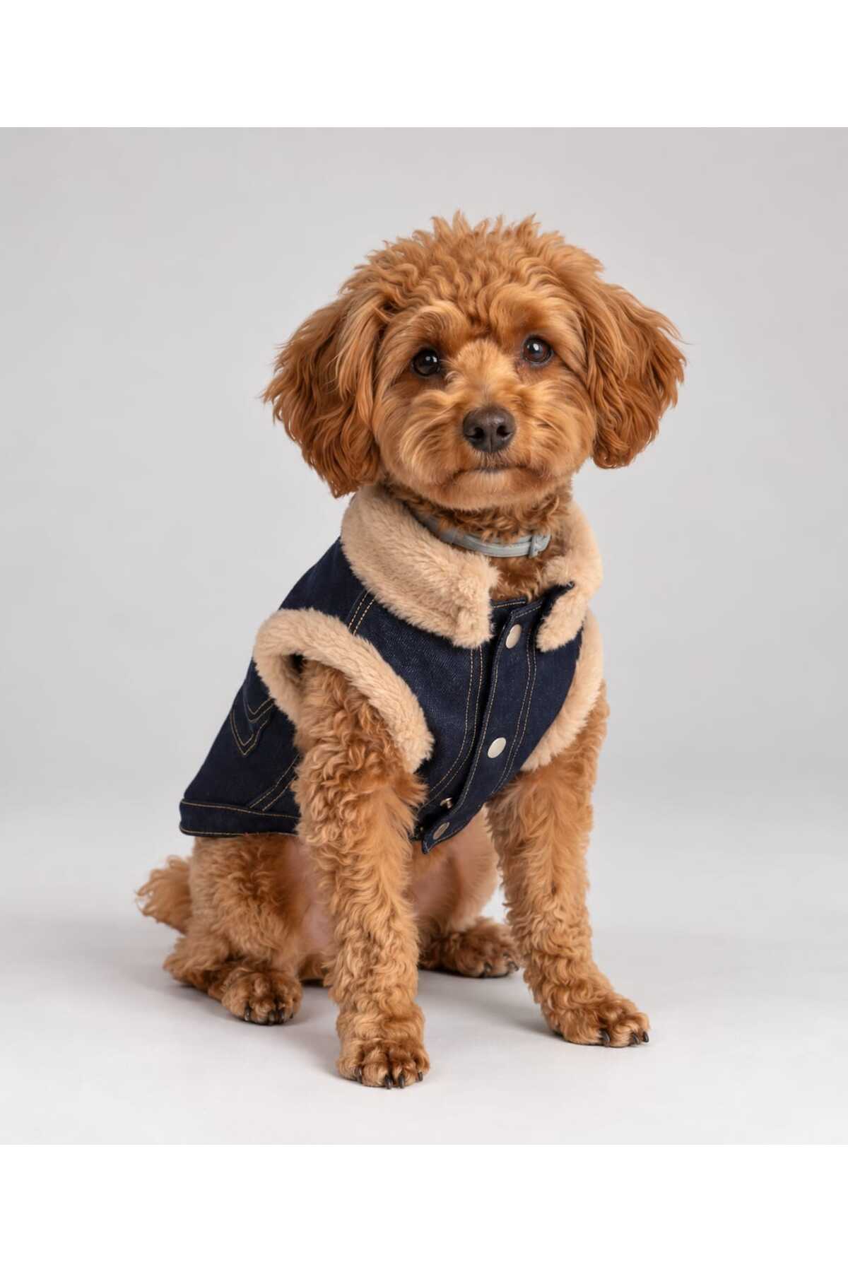 کت جین سگ Cosy Up لولو د اربن پاپ Lulu The Urban Pup با آستر پشم مصنوعی آبی