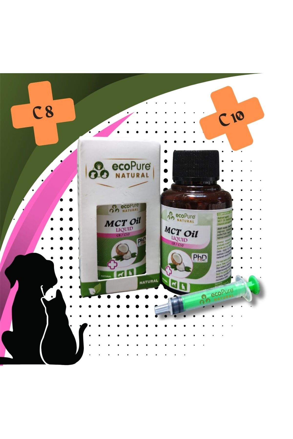 روغن MCT اکوپیور Ecopure، ۵۰ میلی‌لیتر