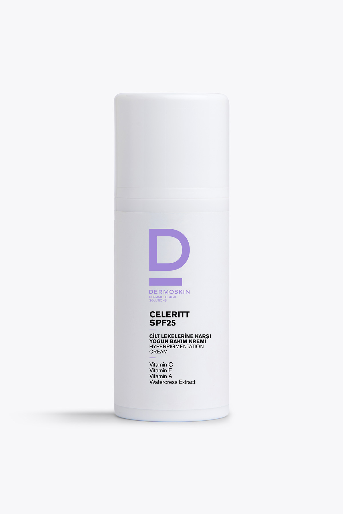 کرم ضد آفتاب و روشن کننده صورت Celeritt SPF 25 با ویتامین C حجم 30 میلی لیتر Dermoskin