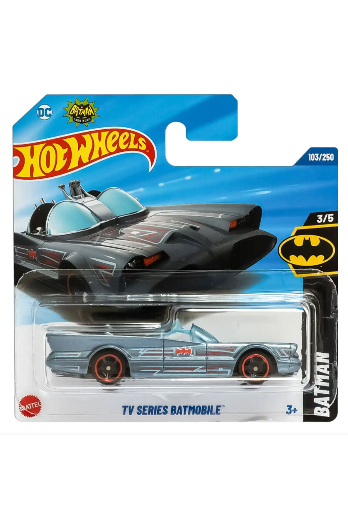 ماشین اسباب بازی سریال تلویزیونی BATMOBILE HW SINGLE COLLECTION SERIES 1:64 هات ویلز اورجینال HOT WHEELS
