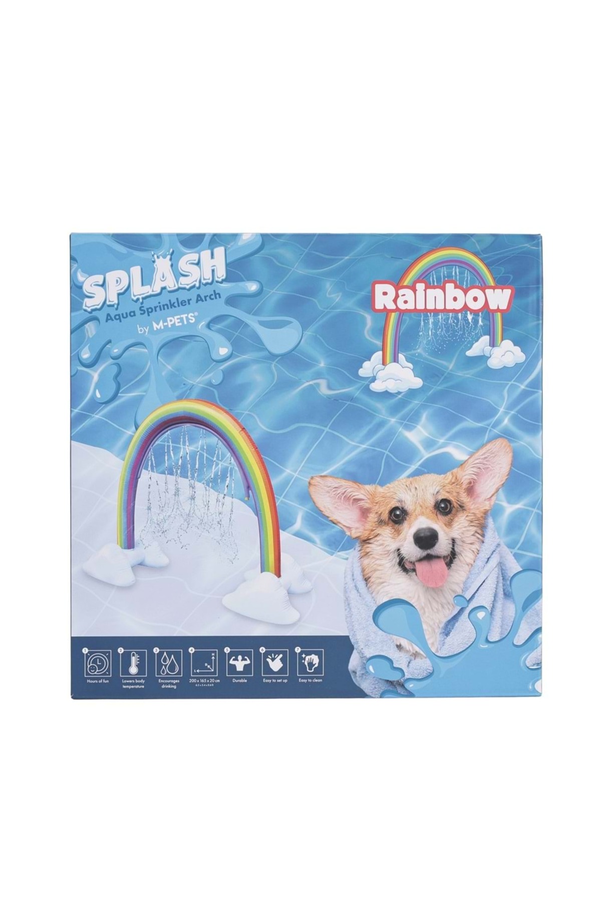 آب‌پاش بازی آبی رنگین‌کمانی برای سگ ام‌پتس M-PETS مدل 10678399 چندرنگ