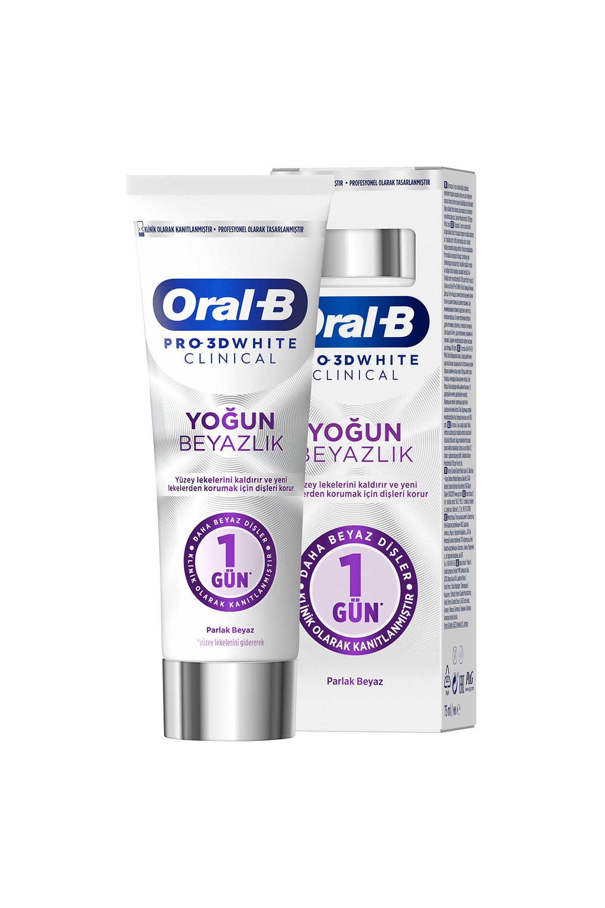 خمیر دندان حرفه‌ای سفیدکننده Pro 3D White با حجم 75 میلی‌لیتر اورال‌بی Oral-B