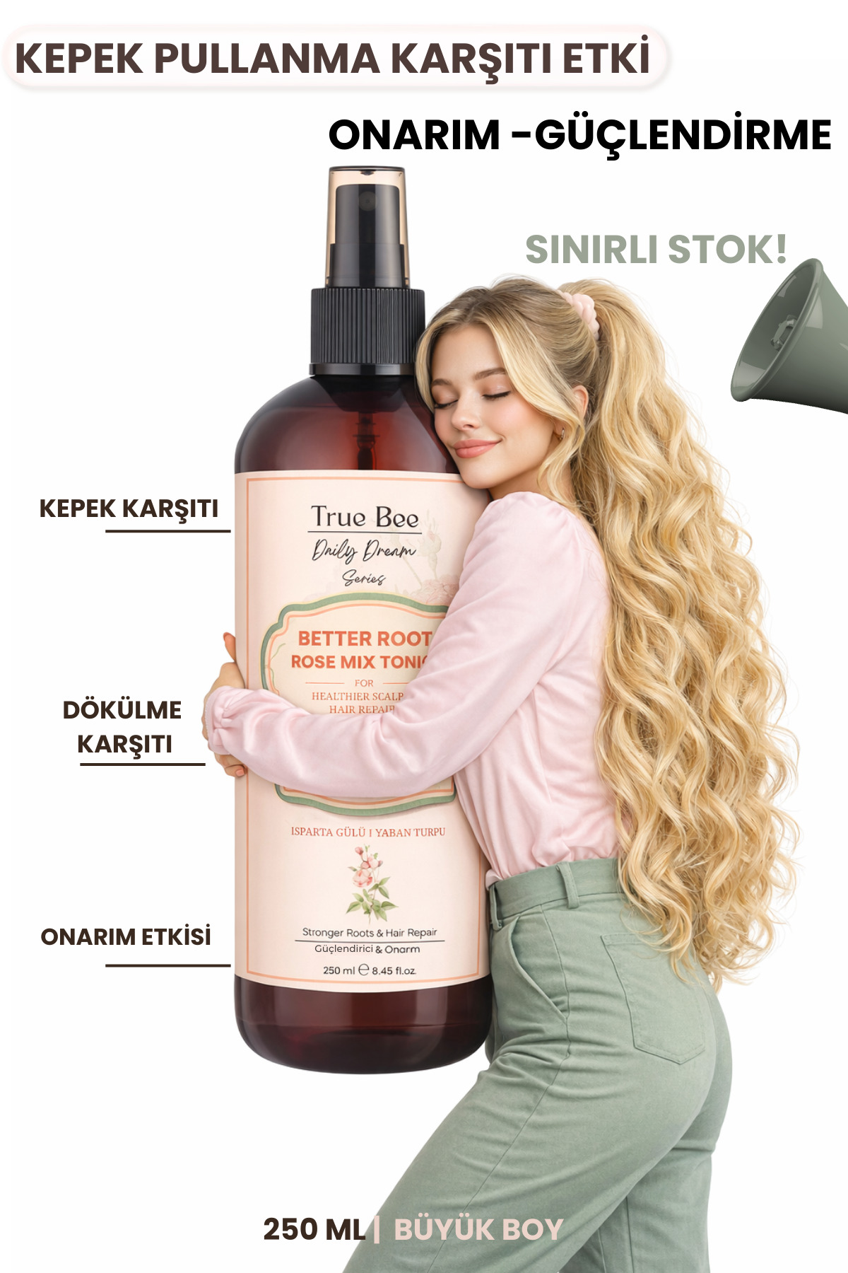 تونیک مو با اثرات تقویت کننده و رشد سریع مدل Daily Dream حجم 250 میلی لیتر True Bee
