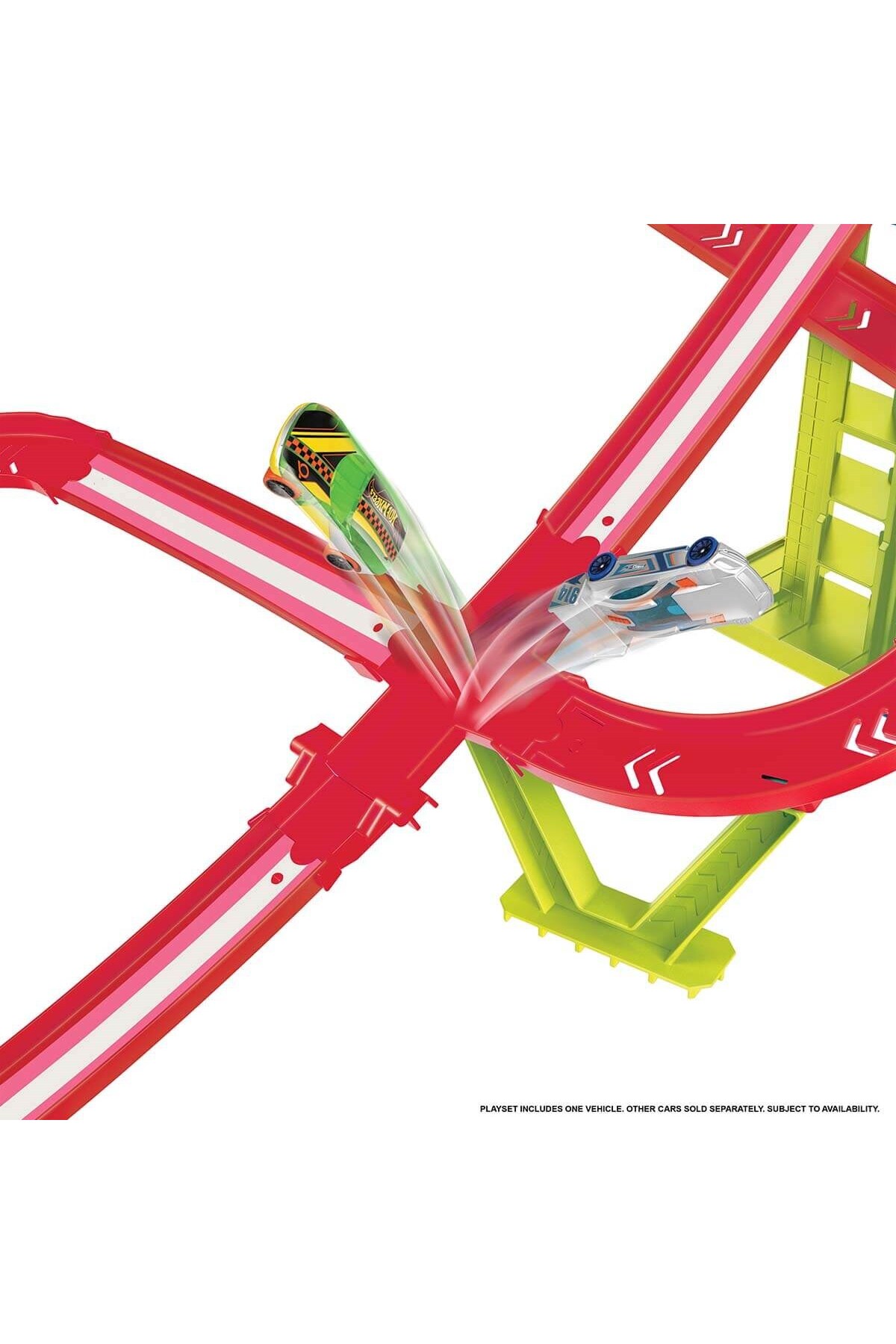 ماشین اسباب بازی پیست هیجان انگیز مسابقه چندگانه نئون ریس HPC07 از ترکیه HOT WHEELS