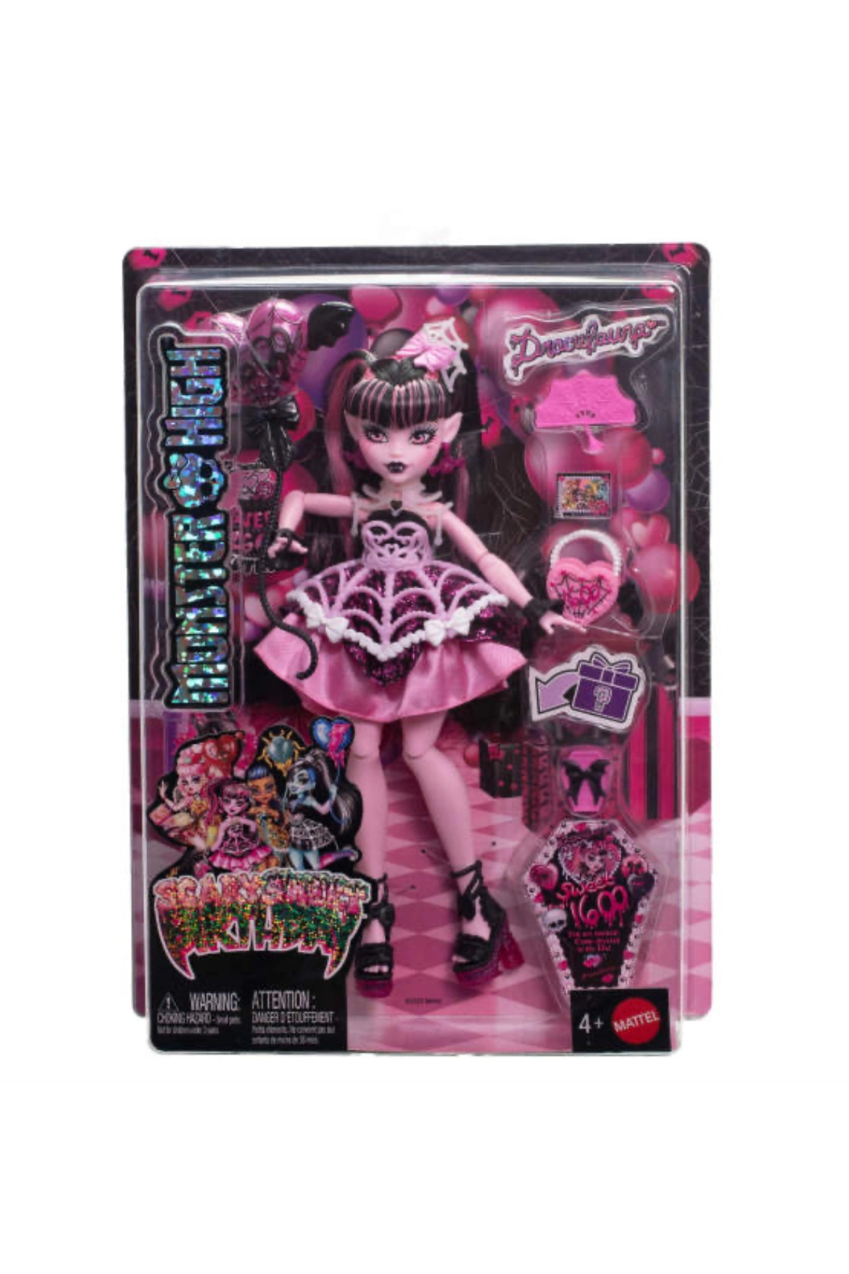 عروسک های اسباب بازی و لوازم جانبی سریال تولد باحال DRACULAURA اورجینال MONSTER HIGH