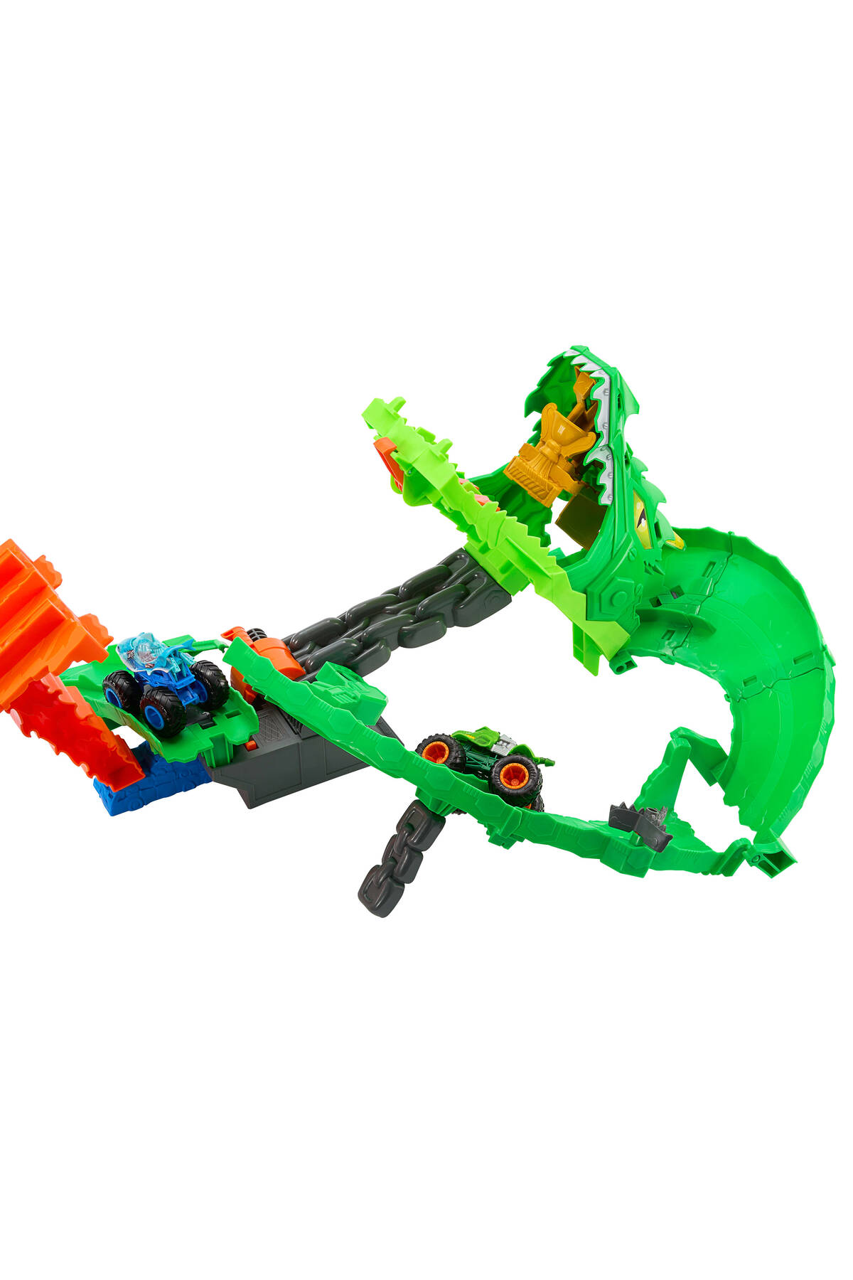 سایر ست های بازی MONSTER TRUCKS SHARK AND DINOSAUR VS SCARY DRAGON مجموعه JFR06 از ترکیه HOT WHEELS
