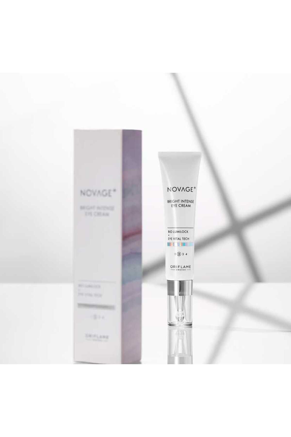 کرم چشم کم حجم کاهش پیگمانتاسیون NOVAGE+ BRIGHT INTENSE رنگ: آیوری اوریفلیم Oriflame