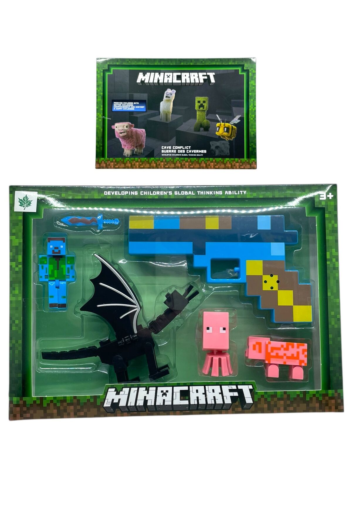اسباب بازی های فیگور شخصیت 6 تکه با تم MINECRAFT تفنگ صدا SCOWETTO