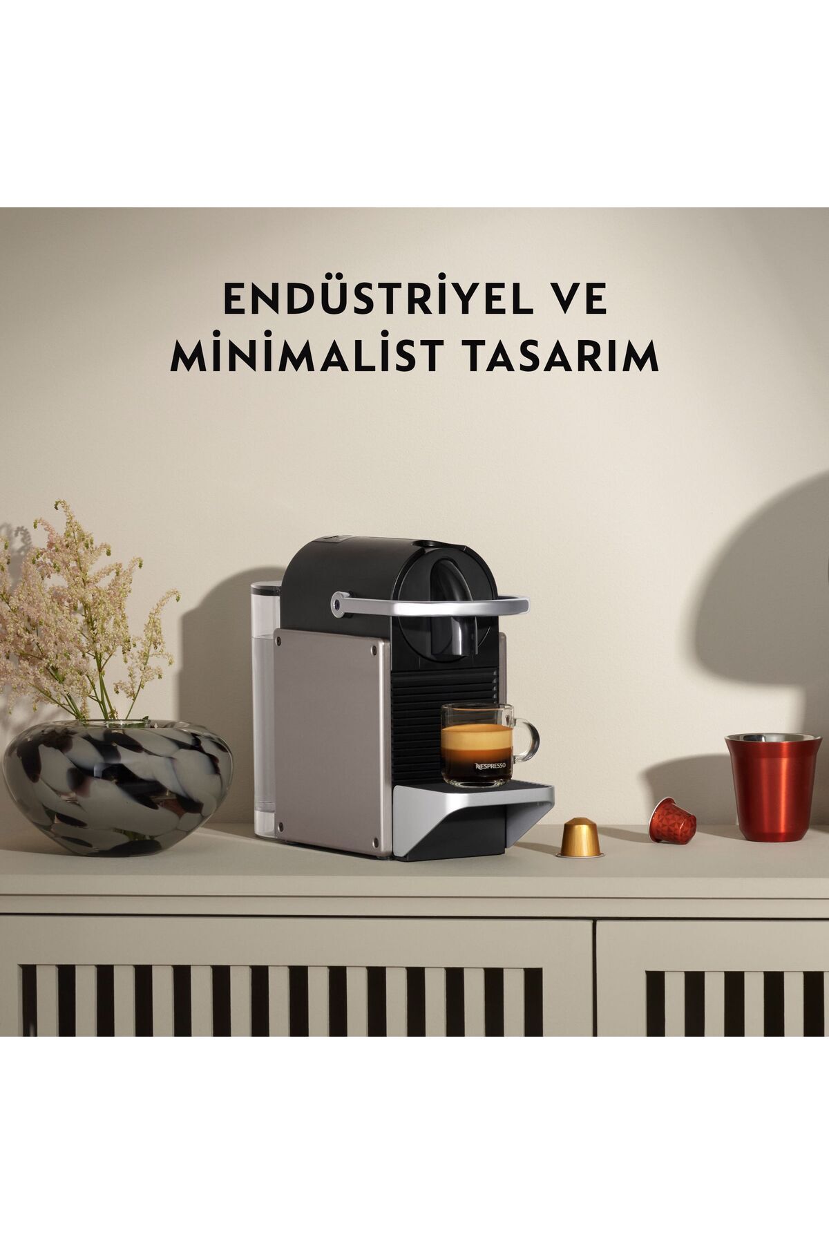 دستگاه اسپرسو و کاپوچینو قهوه C62 PIXIE تیتان اورجینال Nespresso