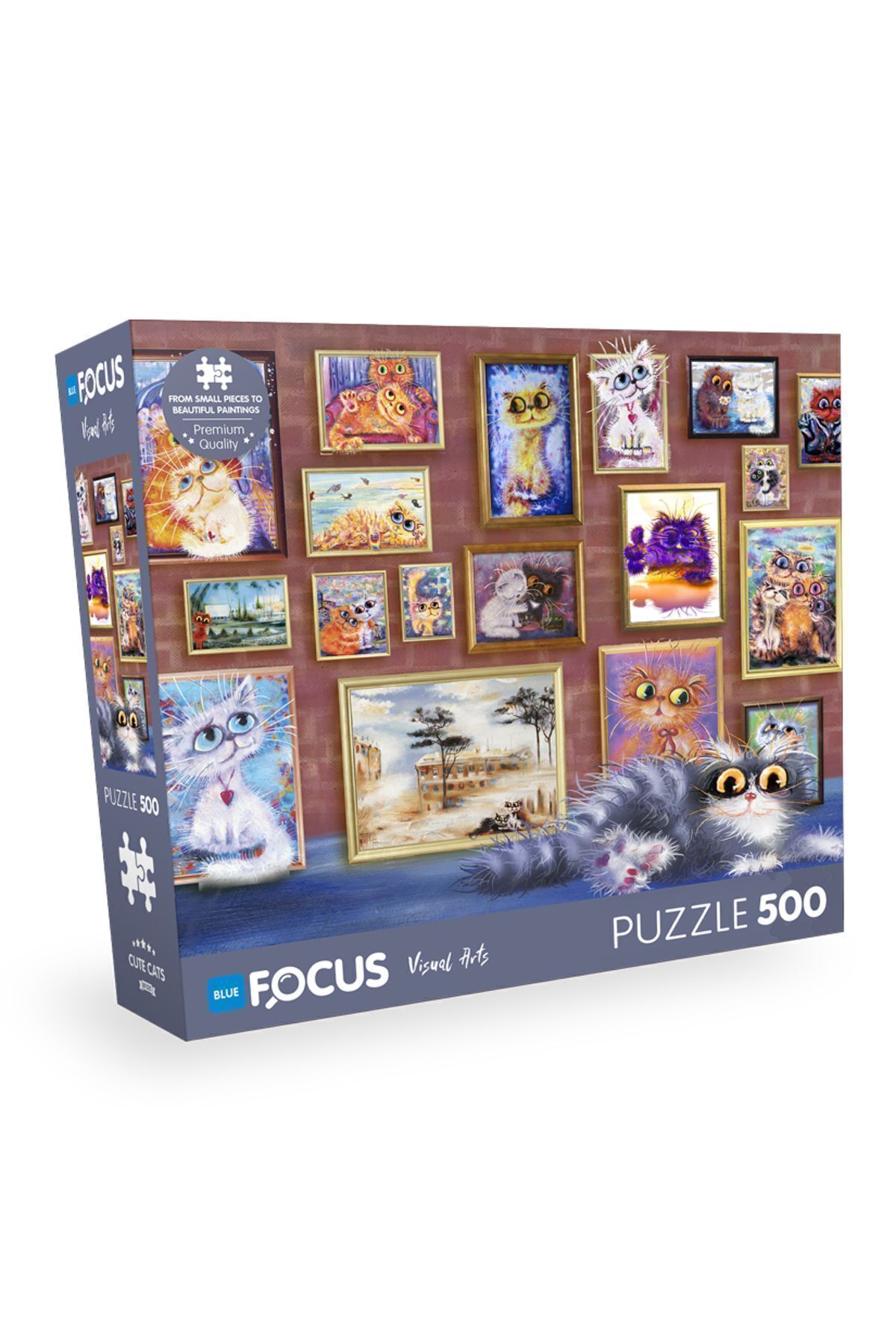 پازل معما 500 قطعه گربه های ناز اورجینال Blue Focus