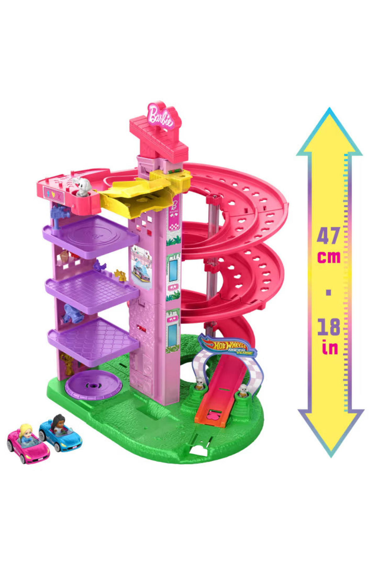 ماشین اسباب بازی RACERVERSE BARBIE PLAYSET 'MALIBU' و 'BROOKLYN' با های JDD65 HOT WHEELS
