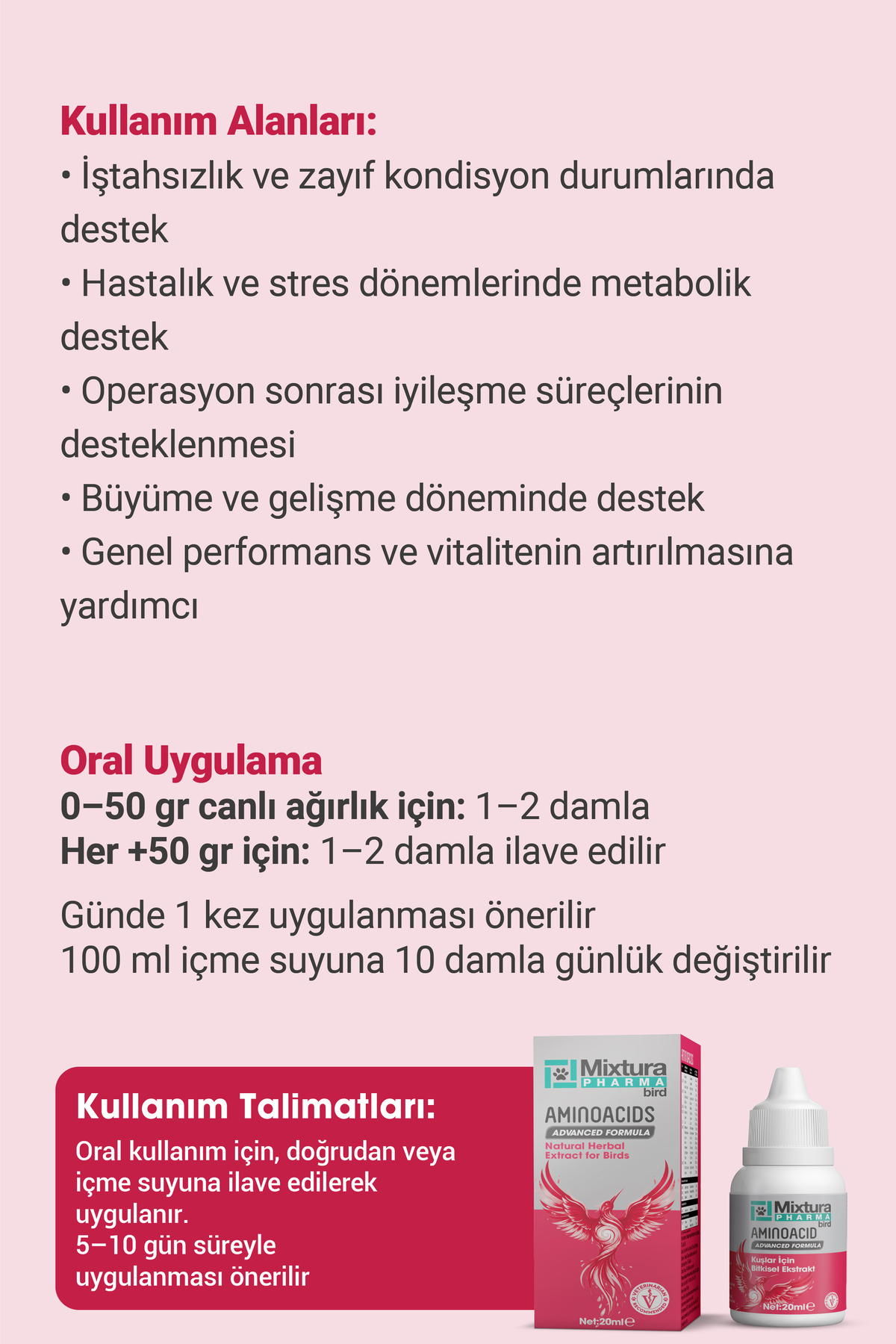 محصول آمینواسیدی پرندگان میکستورا فارما Mixtura Pharma MT21000