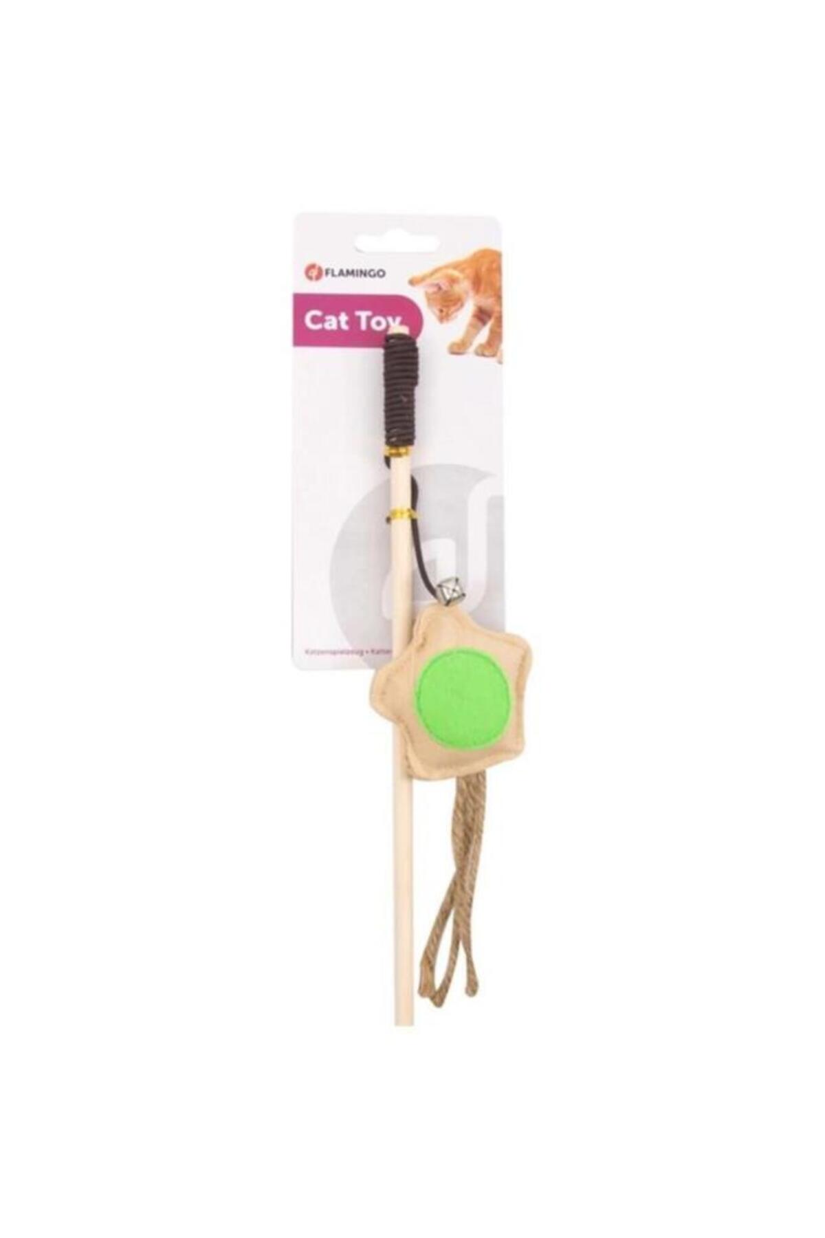 اسباب‌بازی چوب‌ماهی‌گیری گربه فلامینگو Flamingo، طرح گل طبیعی، مدل 240-1030497