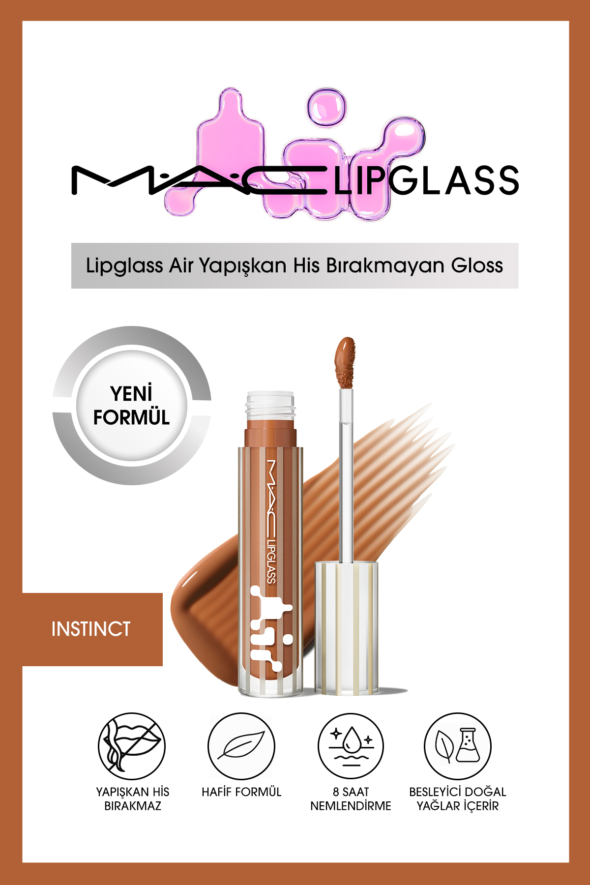 براق کننده لب هوای رژ غریزه Mac
