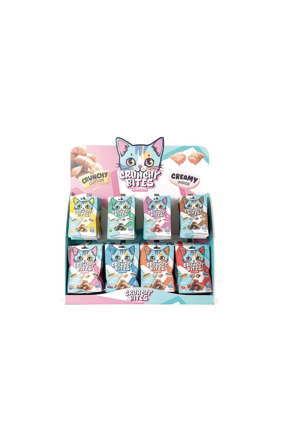 تشویقی گربه ام‌پتس M-PETS Crunchy Bıtes با طعم گوشت گاو، ۶۰ گرم