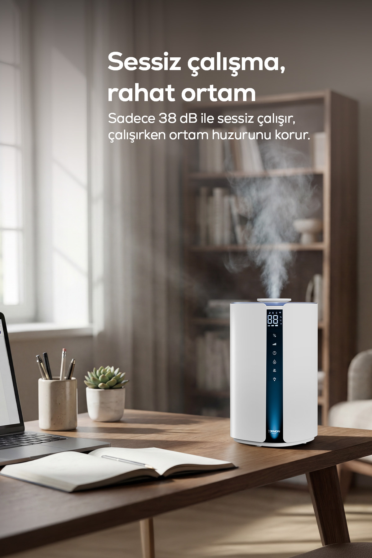 بخور هوشمند زنون اسمارت Xenon Smart Lite 2، اولتراسونیک، گرم و سرد، ۴٫۵ لیتر، وای‌فای (X7451) سفید 4.5L