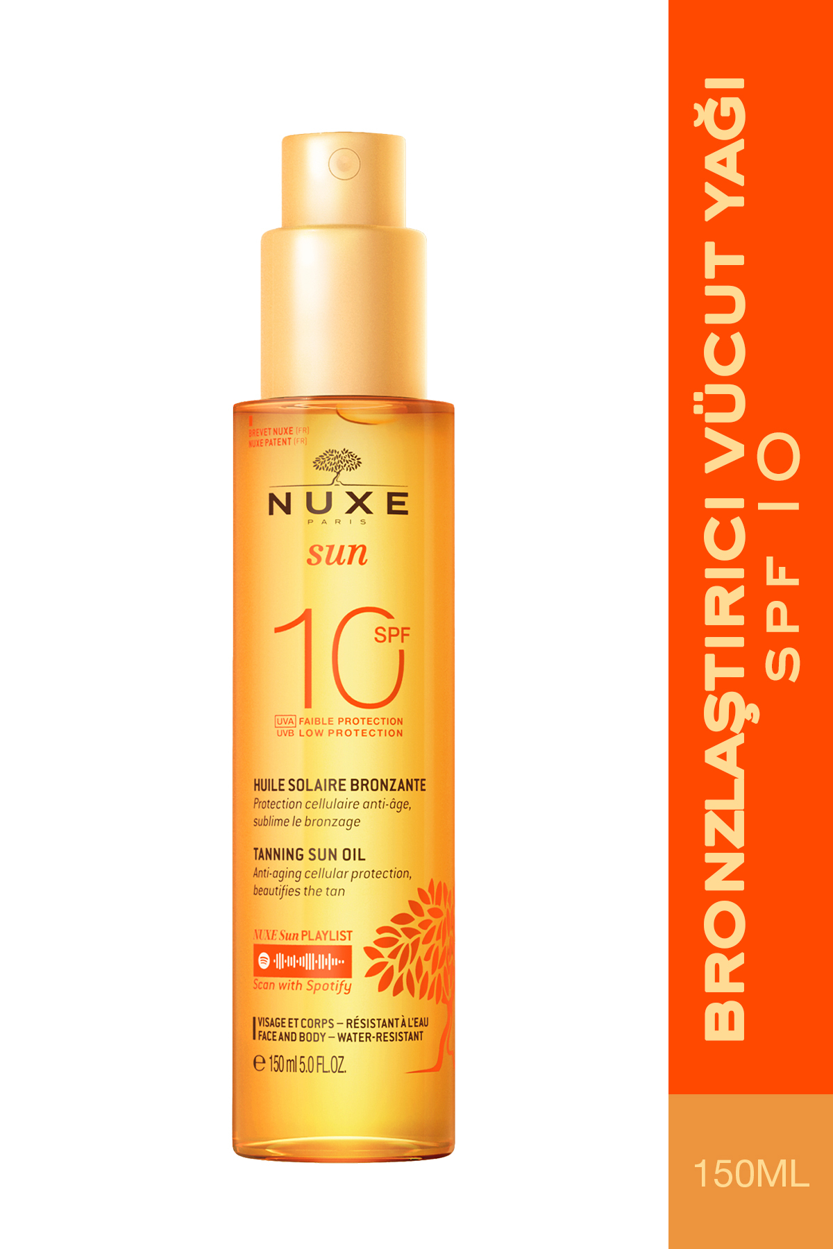 Nuxe روغن برنزه‌کننده صورت و بدن با SPF10 حجم 150 میلی‌لیتر