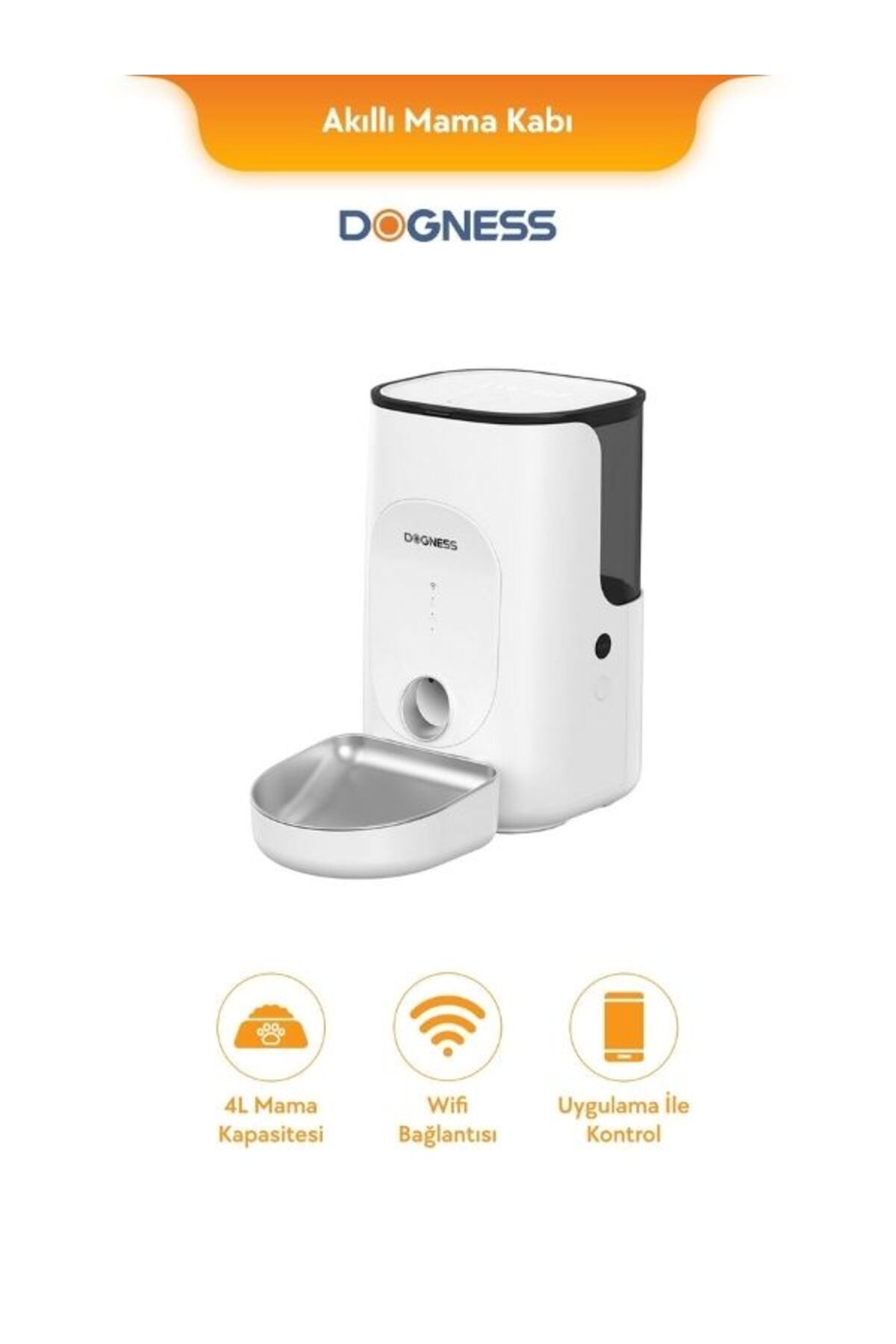 غذادهنده هوشمند حیوانات داگنس Dogness Rover F16، ۴ لیتری، فولادی و بی‌سیم