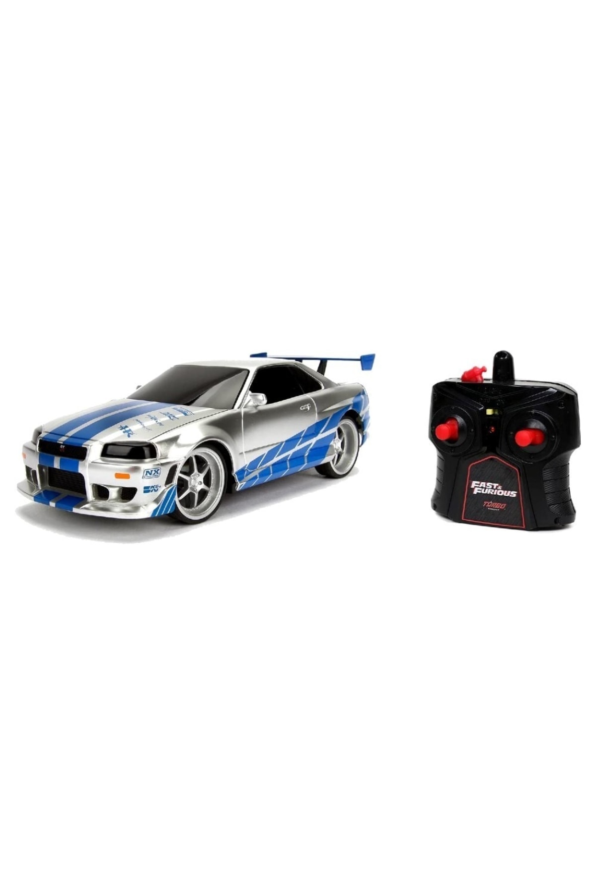مدل خودرو 1:24 کنترل از راه دور FAST &amp; FURIOUS NISSAN SKYLINE GT R 2002 برایان BNR34 اورجینال Jada