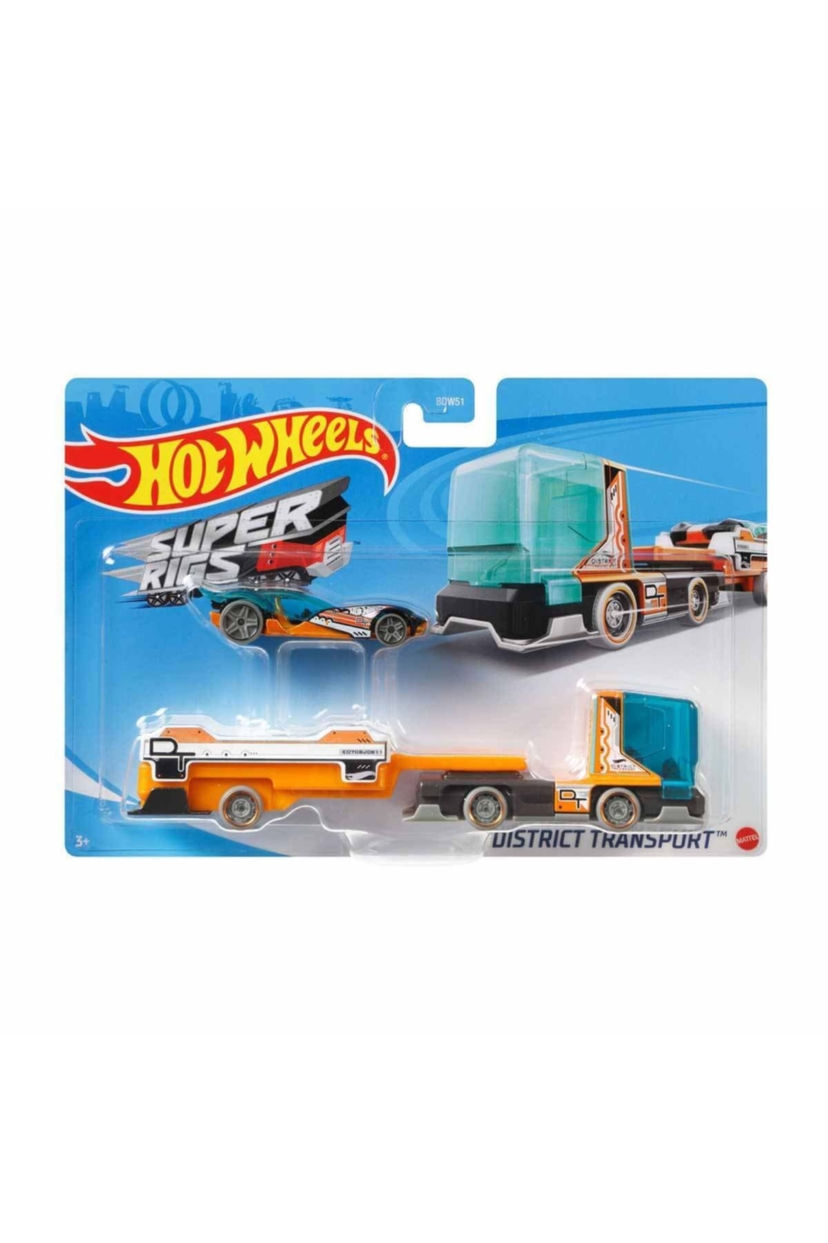 ماشین اسباب بازی کامیون های حامل حمل و نقل منطقه ای هات ویلز اورجینال HOT WHEELS