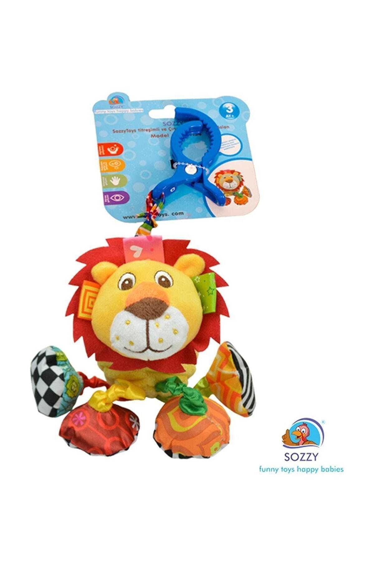 اسباب بازی های پشمی حیوانات لرزان و جغجغه شیر SZY154 Sozzy Toys