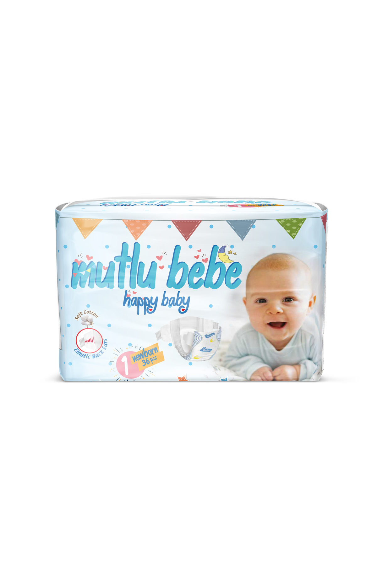 پوشک بچه سایز 1 نوزاد 36 عدد اورجینال MUTLU BEBE