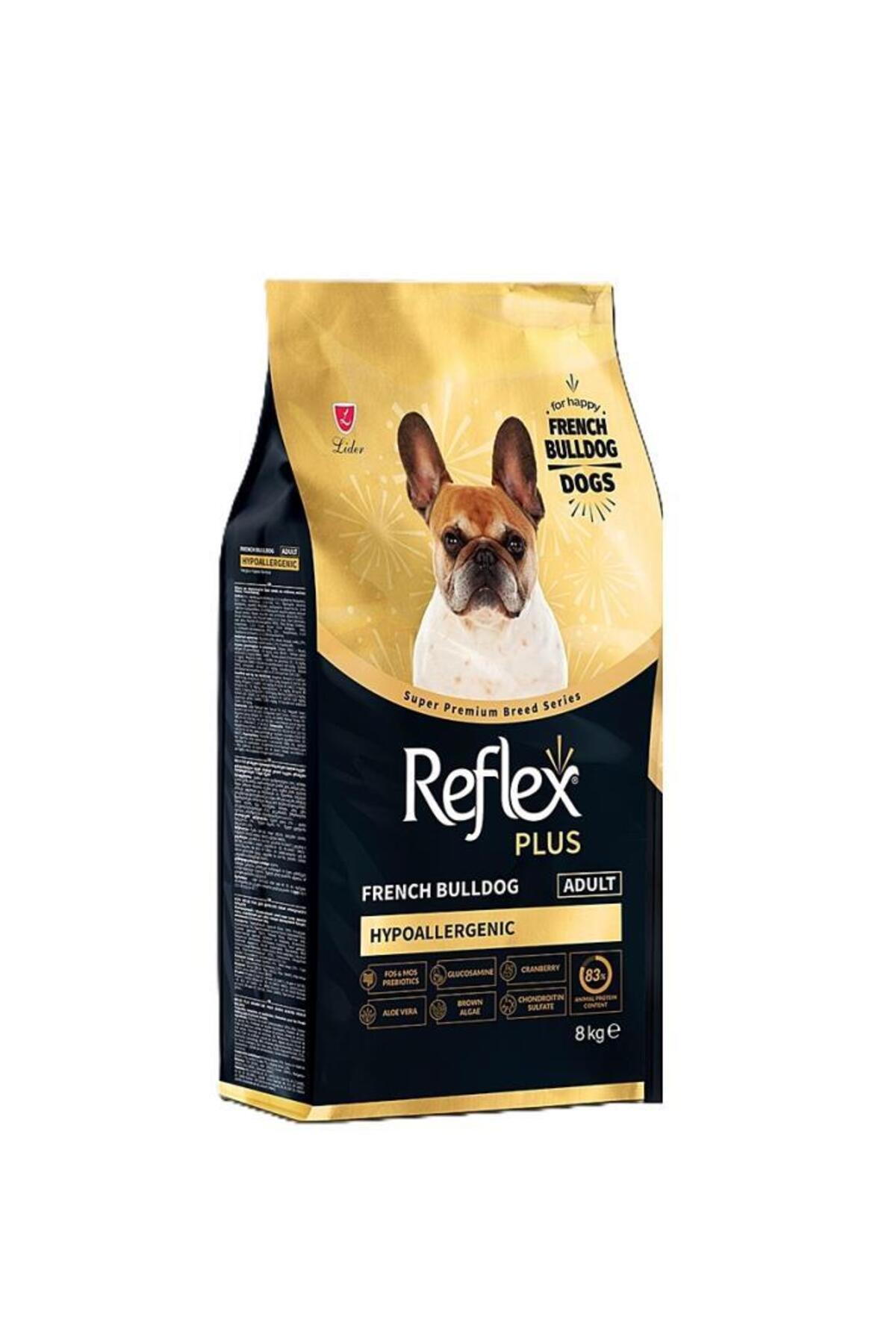 غذای خشک هایپوآلرژنیک سگ بالغ بولداگ فرانسوی رفلکس Reflex Plus، ۸ کیلوگرم