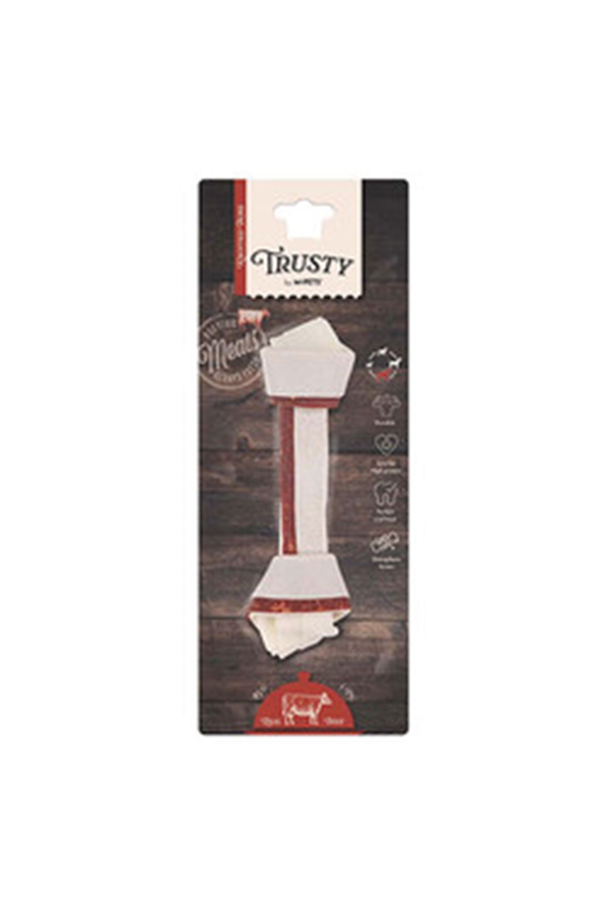 تشویقی سگ استخوان گره‌دار Trusty با طعم گوشت گاو، ۸۵ گرم ام‌پتس M-PETS