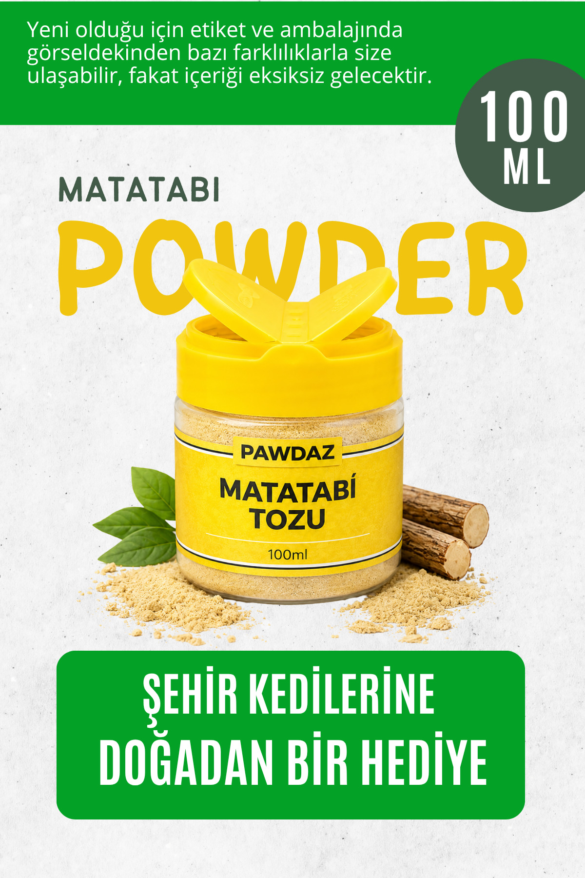پودر ماتاتابی آسیاب‌شده پاوداز pawdaz، ۱۰۰ میلی‌لیتر چندرنگ