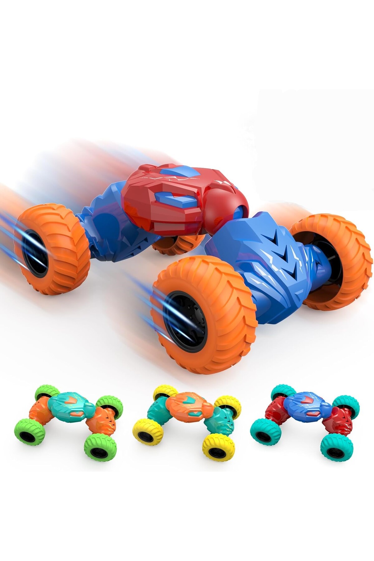 ماشین اسباب بازی 1 ACROBAT TUMBLE CRAZY TOY CAR POLL AND DROP 15 CM. Brother Toys