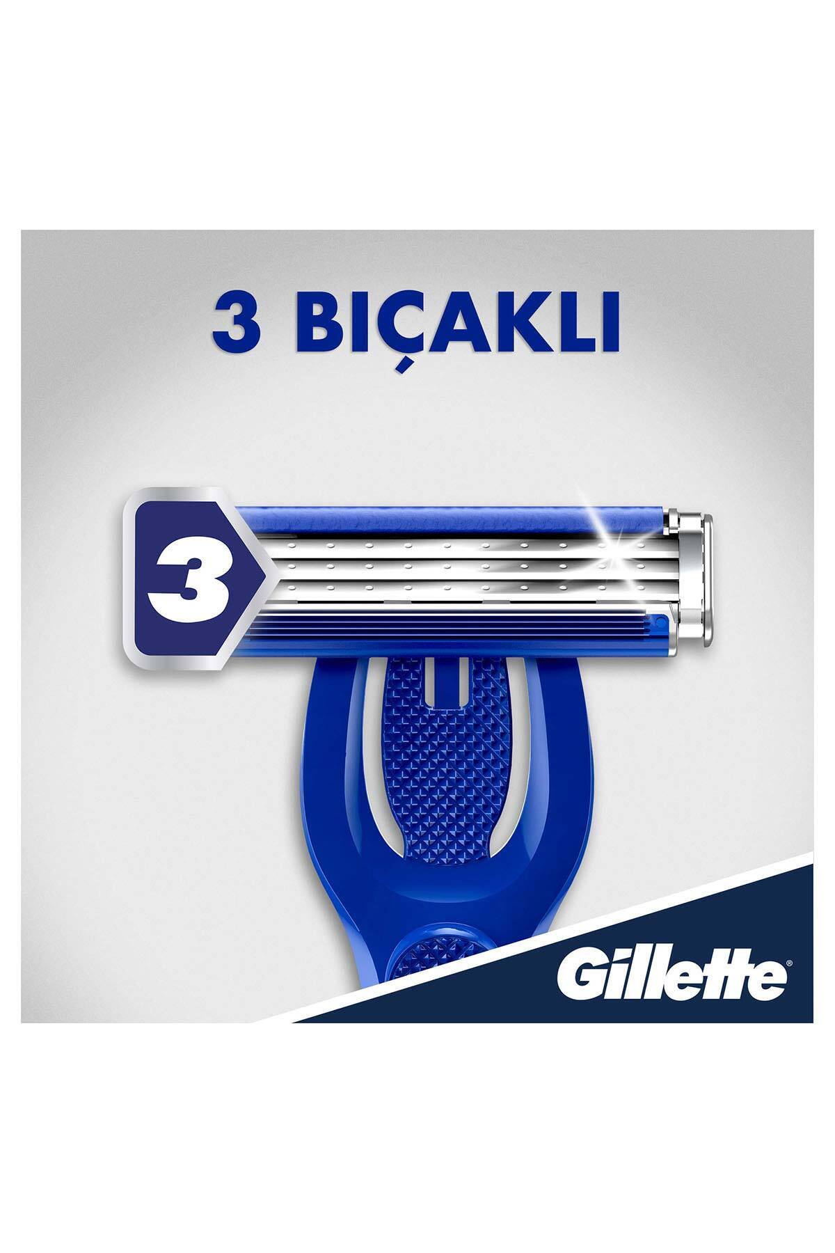 تیغ اصلاح مردانه Blue3 Hybrid با 8 عدد یدک ژیلت Gillette