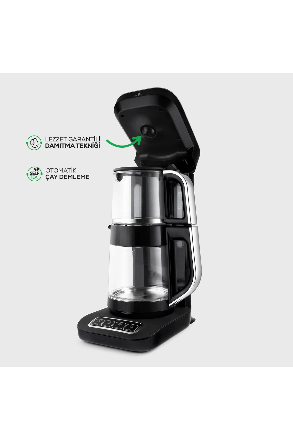 چای ساز دستگاه قهوه کتری چایزور ROBOTEA PRO 4 IN1 اورجینال Karaca