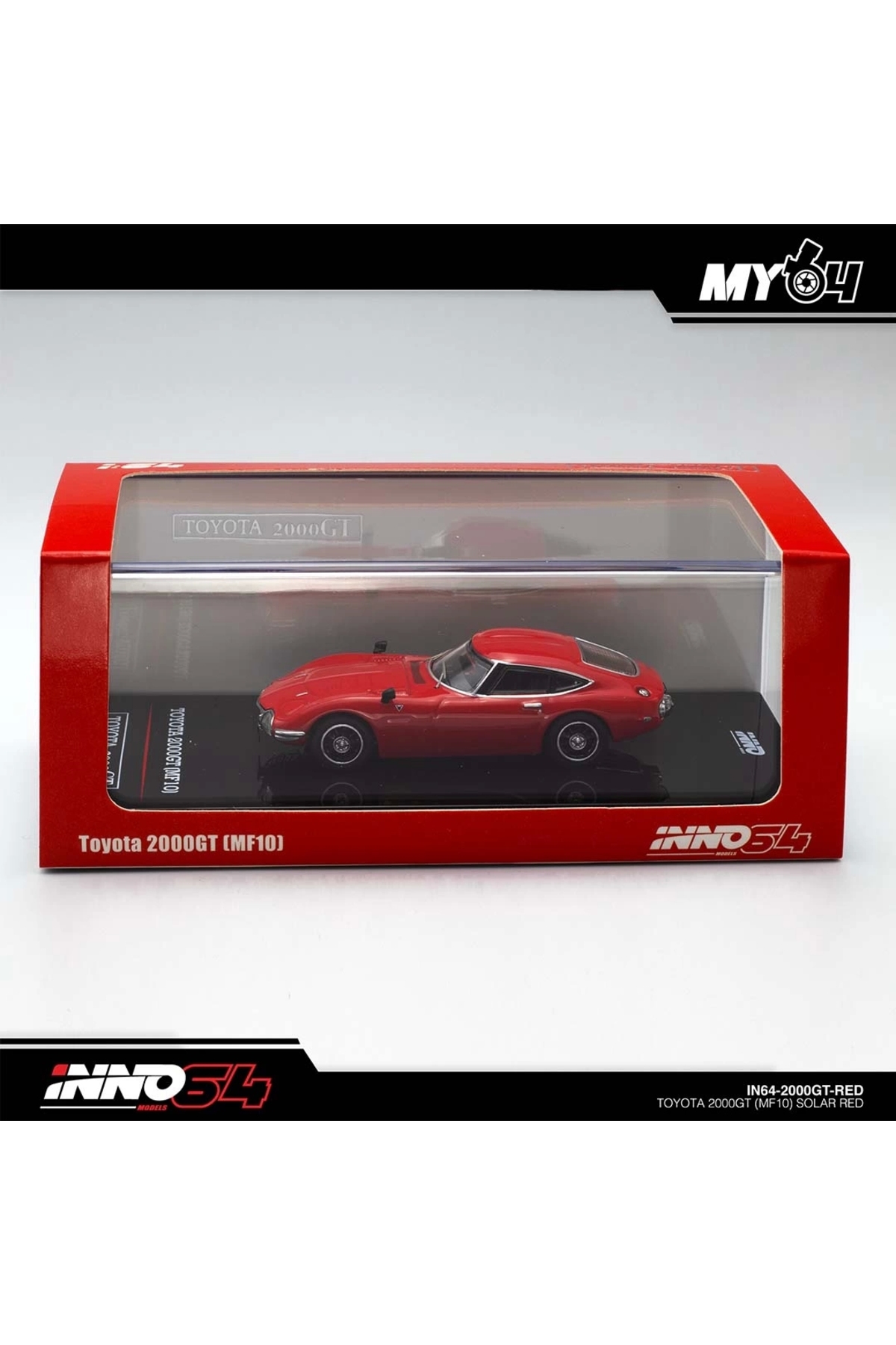 مدل خودرو INNO 1 64 TOYOTA 2000GT MF10 قرمز خورشیدی اورجینال Inno 64 Models