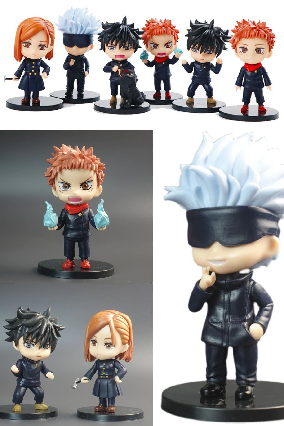 فیگور مجموعه 6 تایی انیمه شخصیتی JUJUTSU KAISEN NARUTO CHARACTER SERIES PIECES FIGUR GIFT DECOR کلکسیونی از ترکیه Utelips