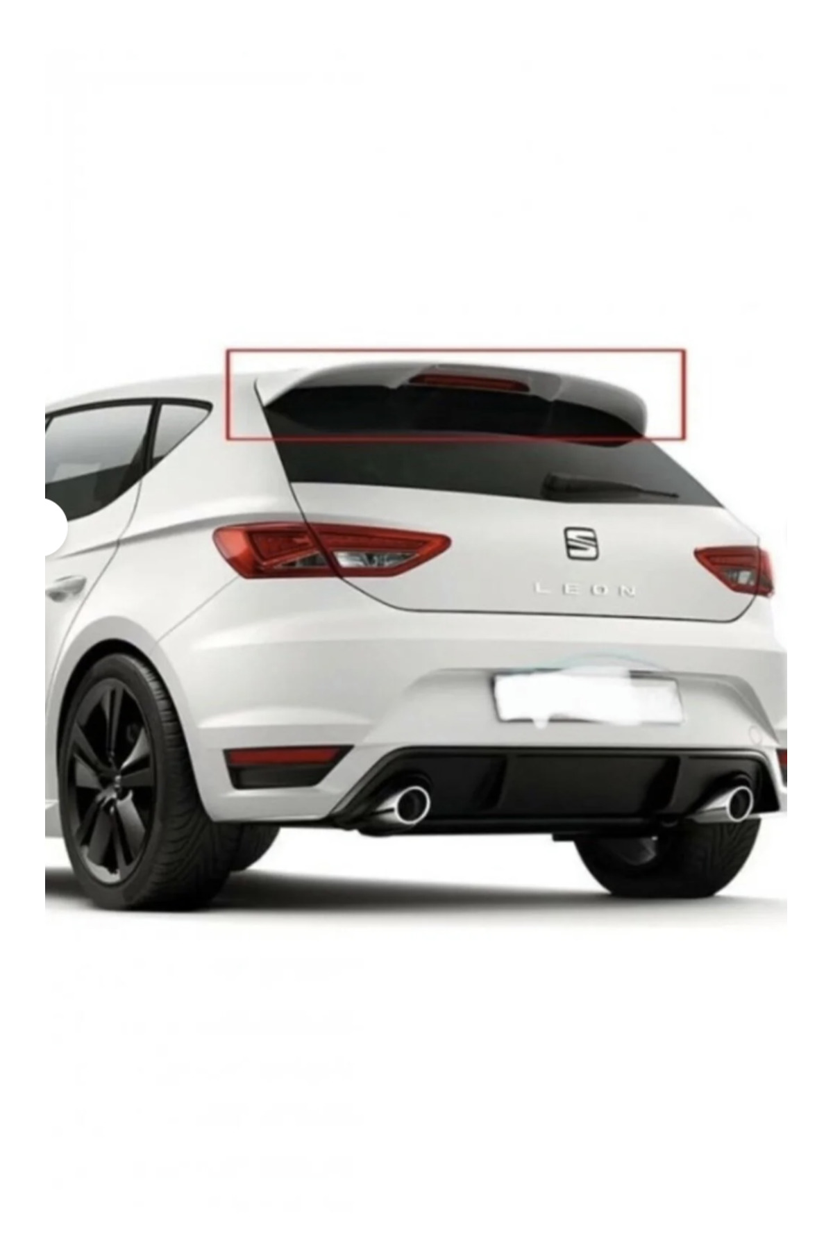 اسپویلر عقب صندوق سئات لئون Seat Leon 2013+، پلاستیکی سفید