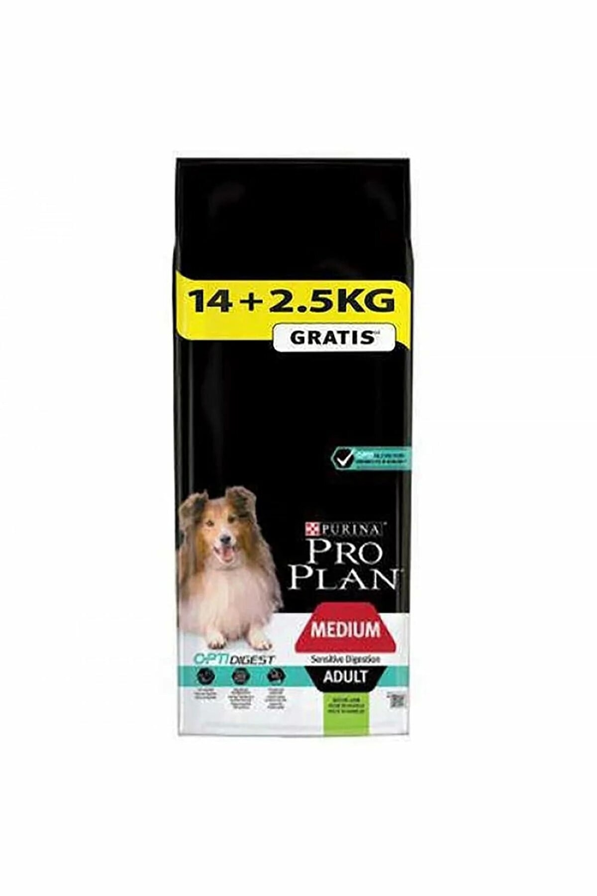 غذای خشک سگ نژاد متوسط پروپلن Pro Plan با بره، ۱۴+۲٫۵ کیلوگرم 2,5 Kg