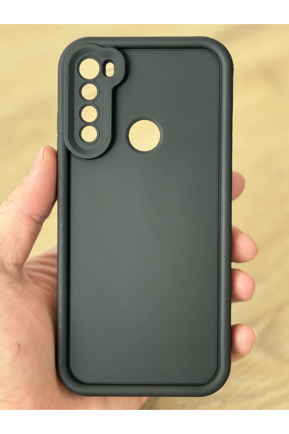 کاور و قاب پوشش محافظ سیلیکونی مشکی ضد ضربه با بافت نرم دوربین شیائومی REDMI NOTE 8 فیبکس Fibaks