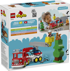 مجموعه ساختنی ماشین آتش‌نشانی با شلنگ و آتش‌نشان لگو LEGO، سری دوپلو DUPLO، مدل 10473، ۲۸ قطعه