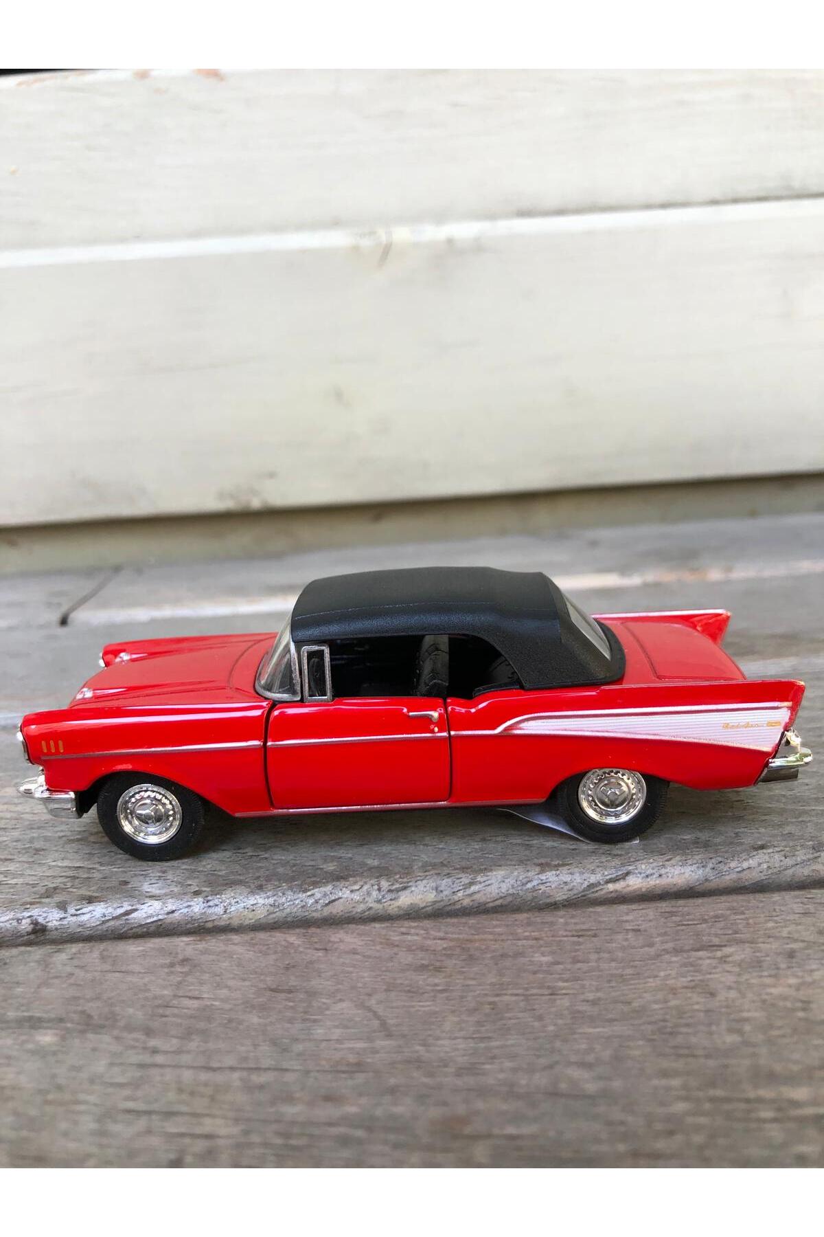 مدل خودرو WELLY 1957 CHEVROLET BEL AIR DIECAST METAL CAR MODEL TOY PULL DROP 12 CM اورجینال scntoys