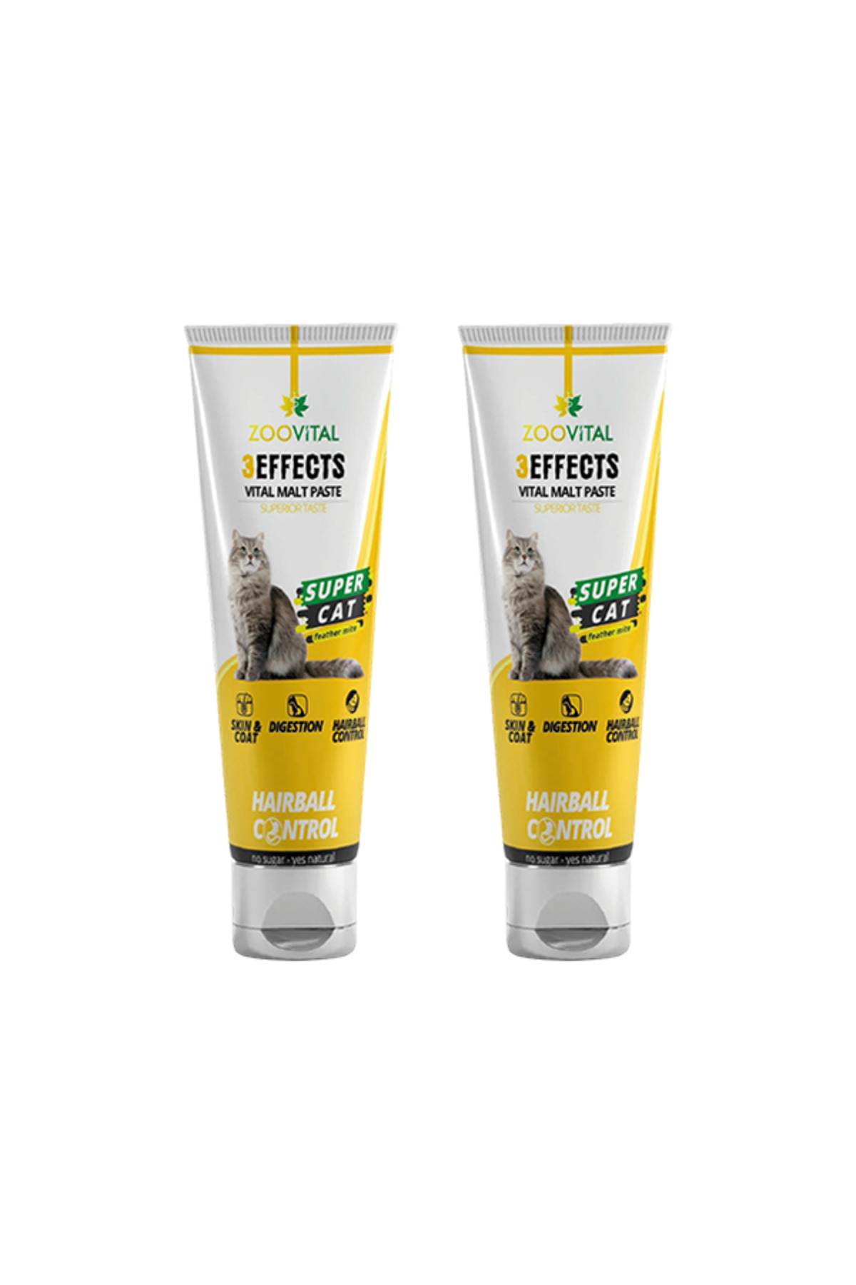 خمیر مالت سه‌اثره گربه زوویتال Zoovital، بسته ۲ عددی ۱۰۰ گرمی