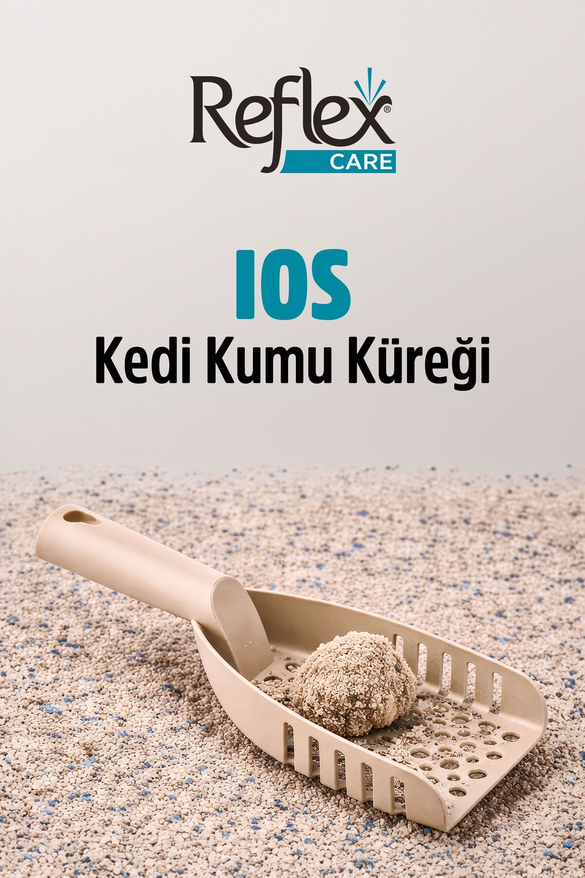 بیلچه خاک گربه رفلکس Reflex، سری Care İos، بژ، ۲۹٫۵ × ۹٫۵ × ۳٫۵ سانتی‌متر