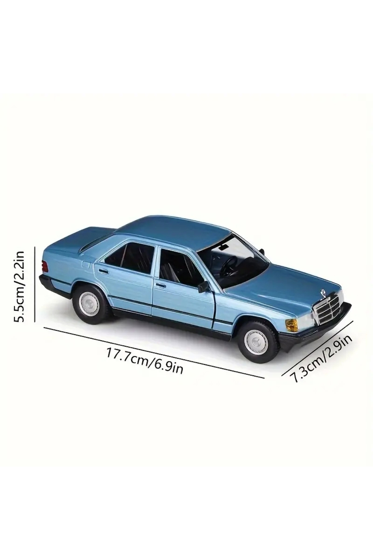 مدل خودرو BURAGO 1 24 MERCEDES BENZ 190E 2.6 MODEL VEHICLE BLUE 17.7CM X 5.5CM 7.3CM اورجینال BBURAGO